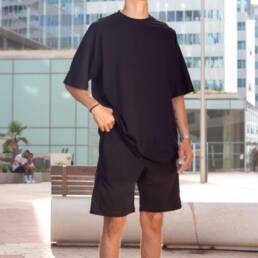 ENSEMBLE ESSENTIALS NOIR OVERSIZED HOMME